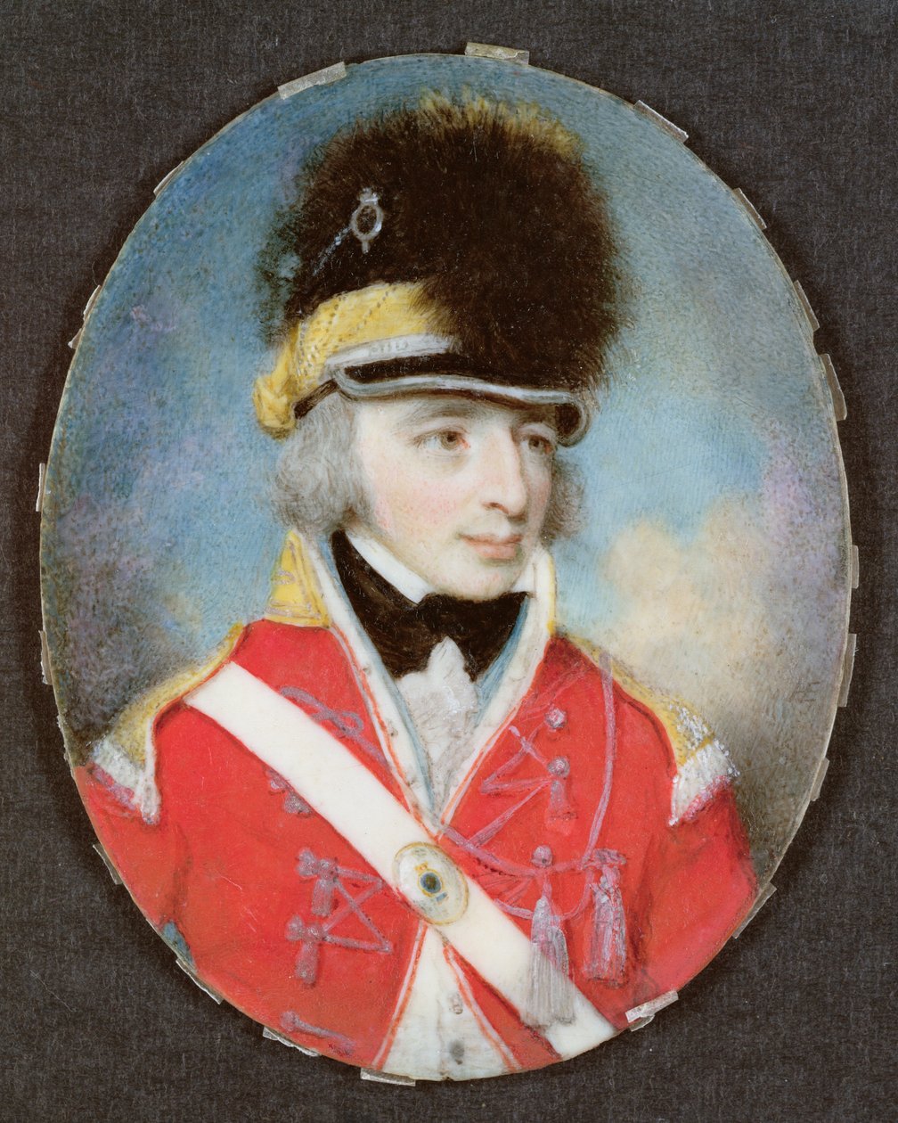 Miniatuur van een onbekende officier, c.1797 door Henry Edridge