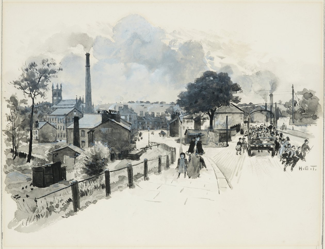 Blackley, een schoolreisje naar Boggart Hole Clough door Henry Edward Tidmarsh