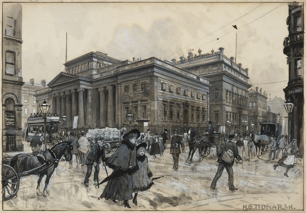 De kunstgalerij, Mosley Street, en het Atheneum door Henry Edward Tidmarsh