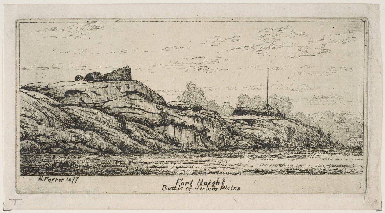 Fort Haight Slag om Harlem Plains uit Scènes van Oud New York, 1877 door Henry Farrer