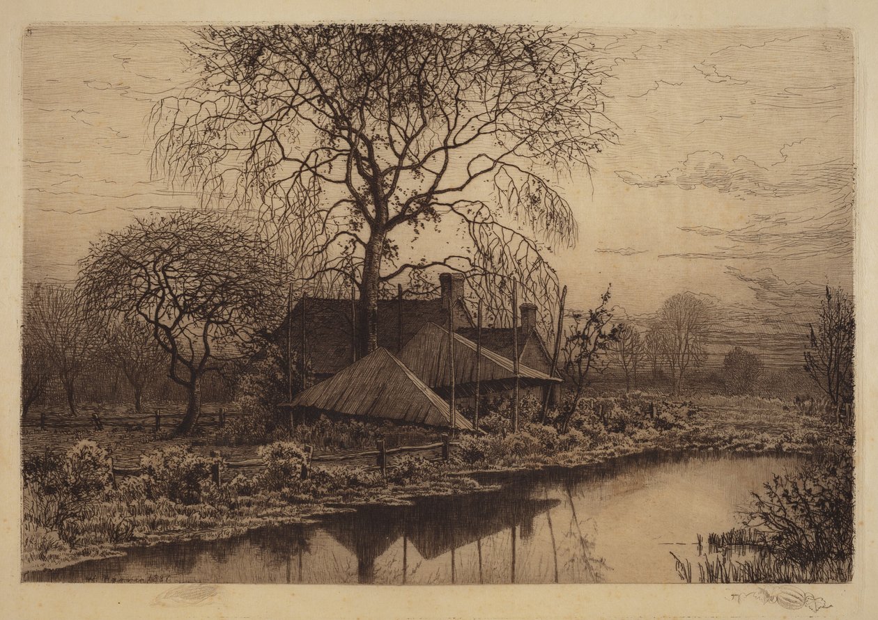 Zonder titel (boerderij, Long Island) door Henry Farrer