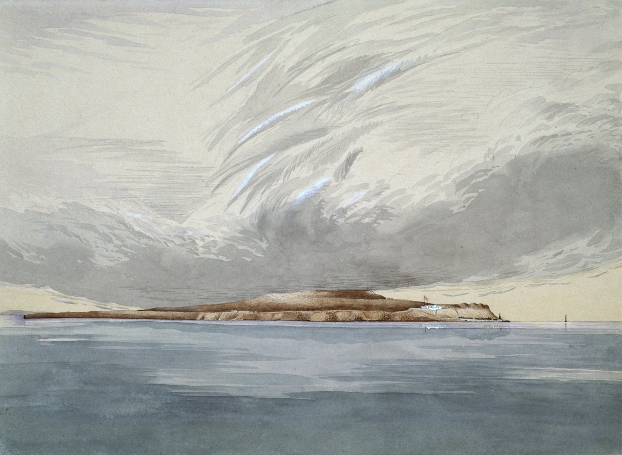 Fort en eiland Mackinaw, oktober 1842 door Henry Francis Ainslie