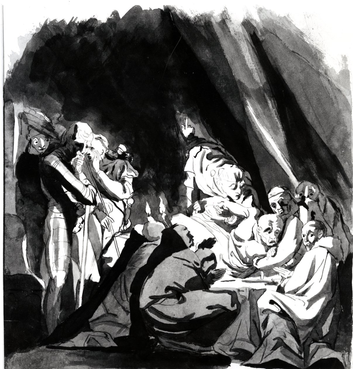 Dood van Kardinaal Beaufort, illustratie uit Shakespeare