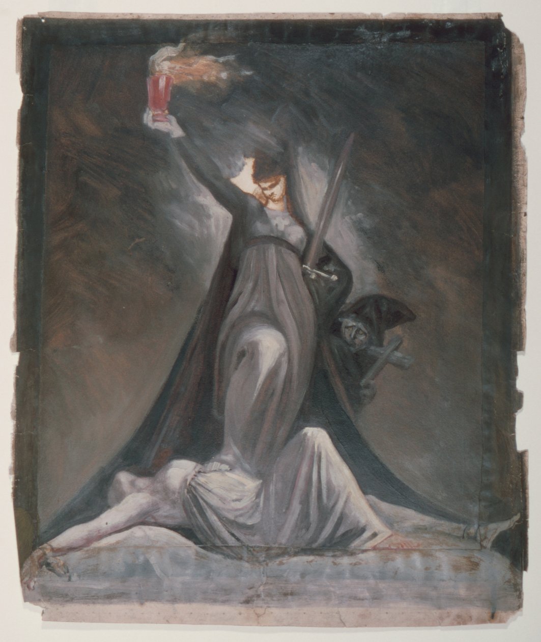Studie voor Inquisitie, Illustratie bij Columbiad door Johann Heinrich Füssli