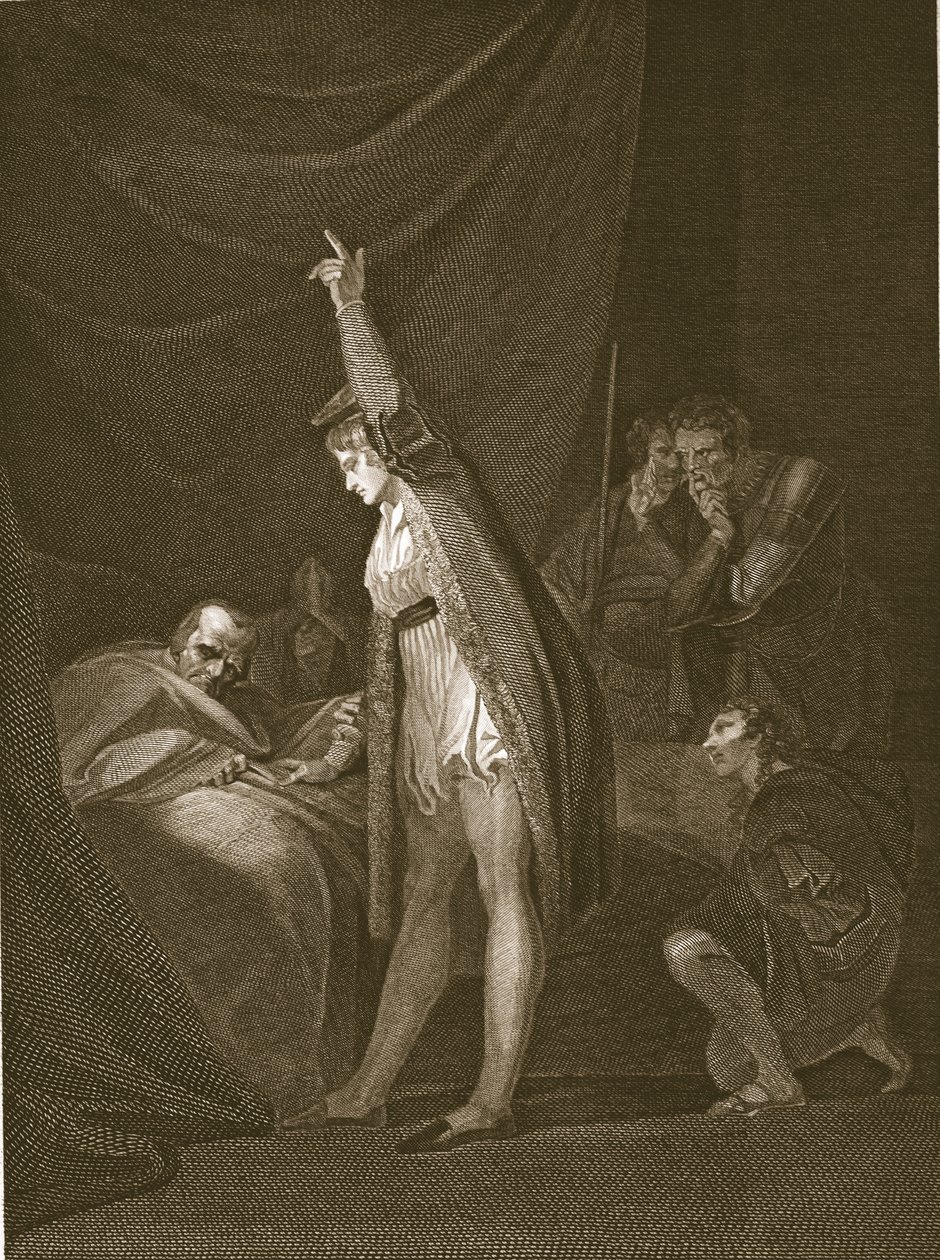 De Dood van Kardinaal Beaufort, gegraveerd door W. Bromley, illustratie uit David Hume