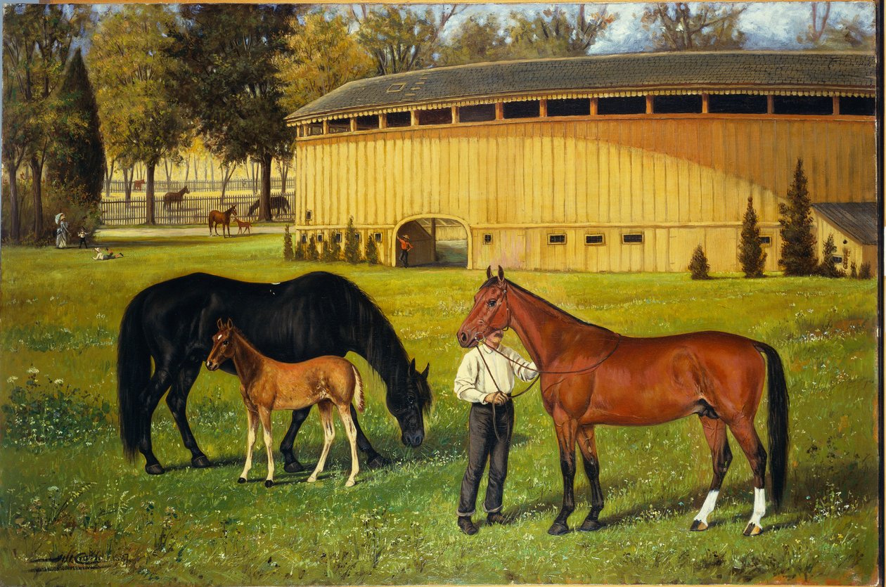 Het trainingsparcours op de kermis, 1887 door Henry H. Cross