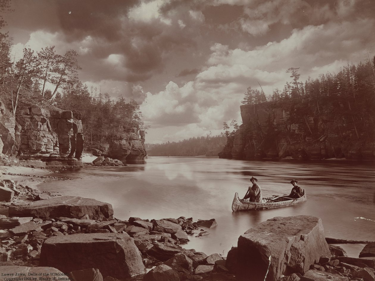 Lower Jaws, Dells van de Wisconsin,1903 (foto) door Henry Hamilton Bennett