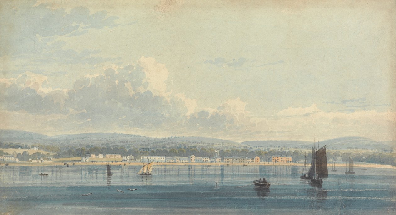 Sidmouth vanaf Zee door Henry Haseler