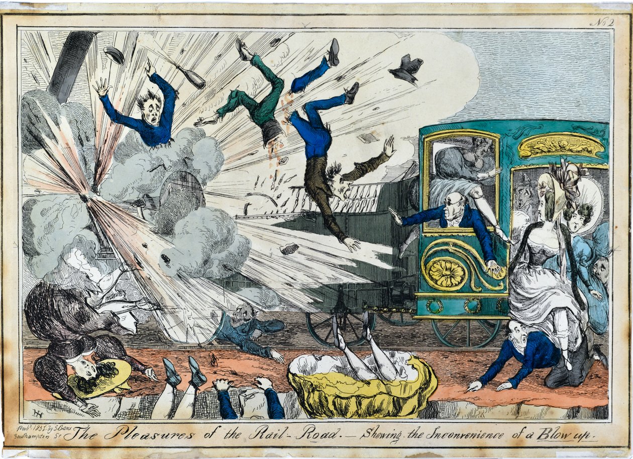 De geneugten van de spoorweg. Het ongemak van een opblazing door Henry Heath