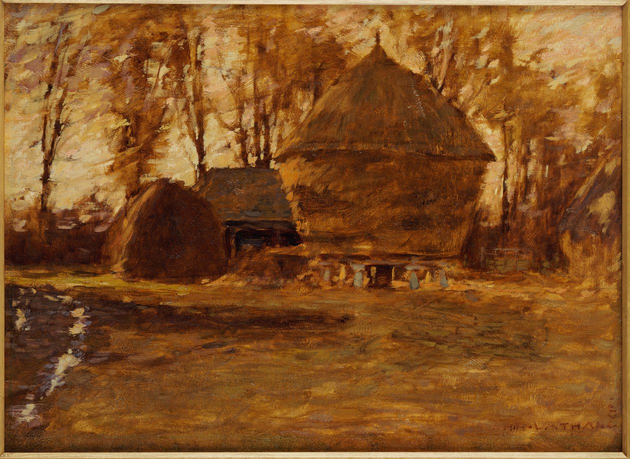 Sussex Hooibergen, 1917 door Henry Herbert La Thangue
