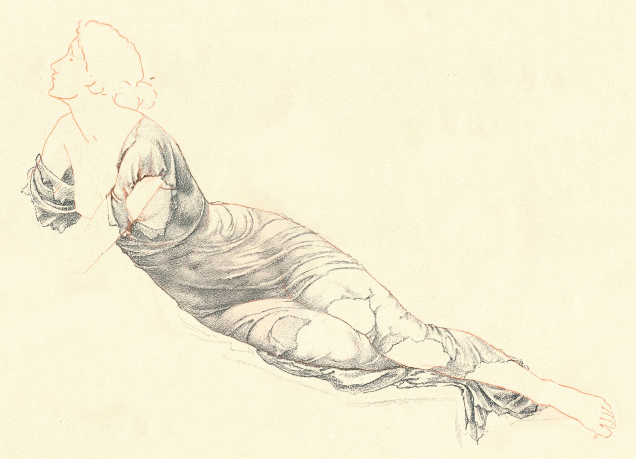 Studie in draperie door Henry Holiday