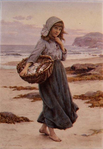 Het vissersmeisje door Henry James Johnstone