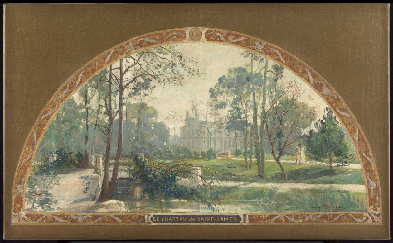 Schets voor de grote trap van het stadhuis van Neuilly-sur-Seine: Het kasteel van Saint-James, tussen 1908 en 1912 door Henry Jean Louis Boureau