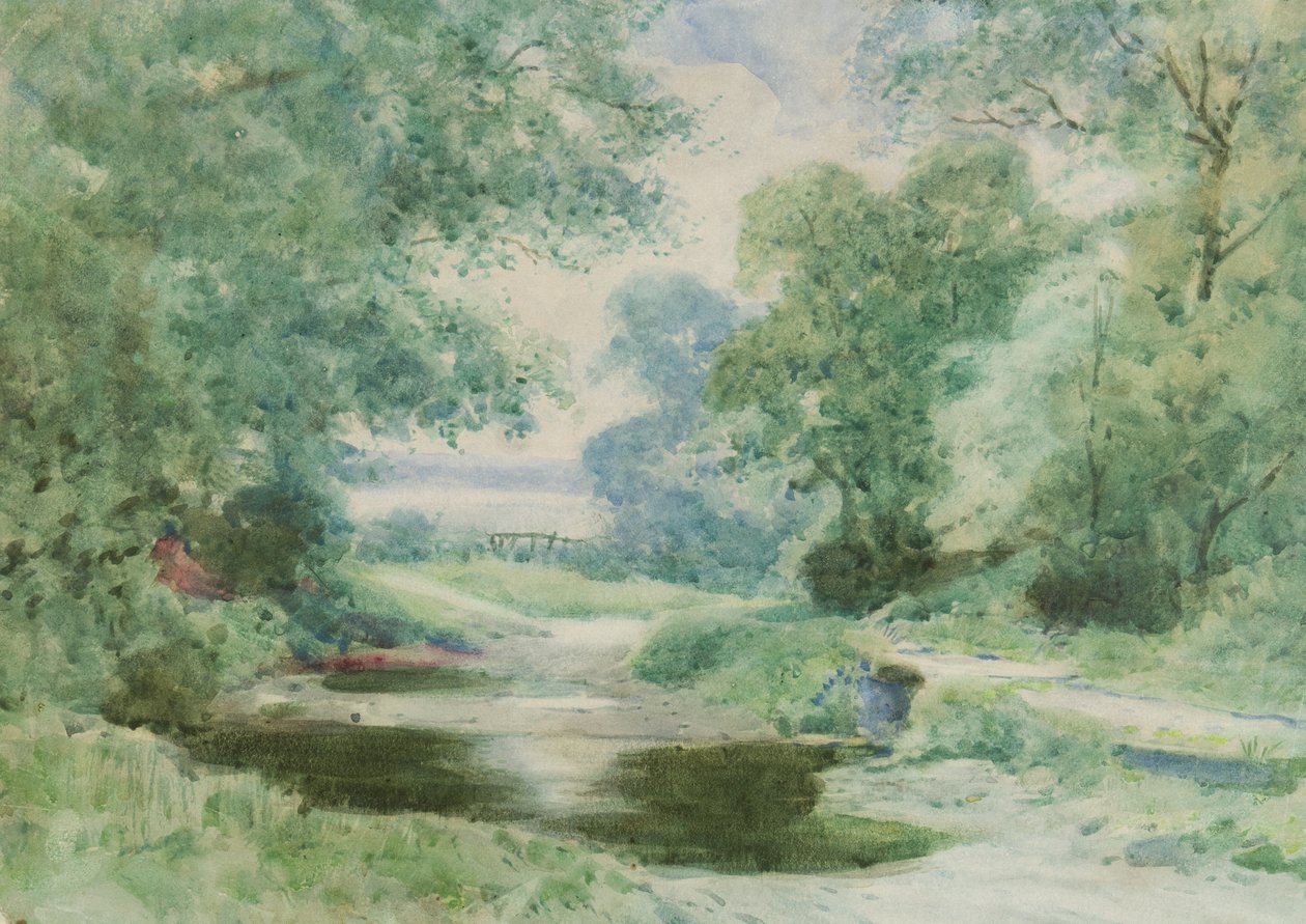 Een Voorde, c.1910 door Henry John Sylvester Stannard