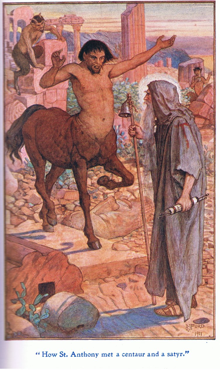 Hoe St. Anthony een centaur en een sater ontmoette door Henry Justice Ford