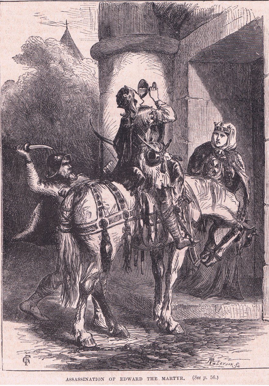 De moord op Edward de martelaar AD 979 door Henry Marriott Paget