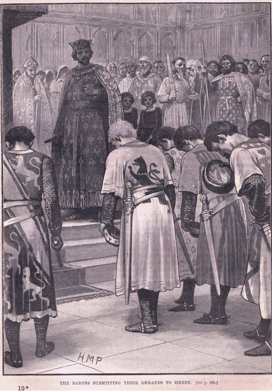 De baronnen die hun eisen aan Hendrik voorleggen, 1258 AD door Henry Marriott Paget