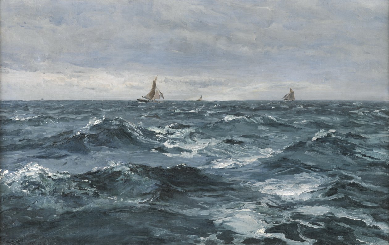 Zeil op een ruwe zee door Henry Moore