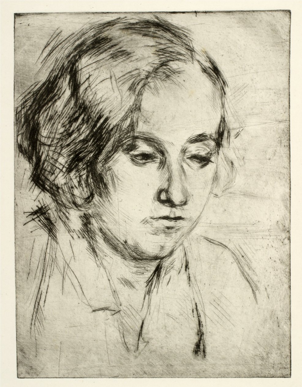 Portret van de zus van de kunstenaar Ella Wahlgreen Nielsen door Henry Nielsen