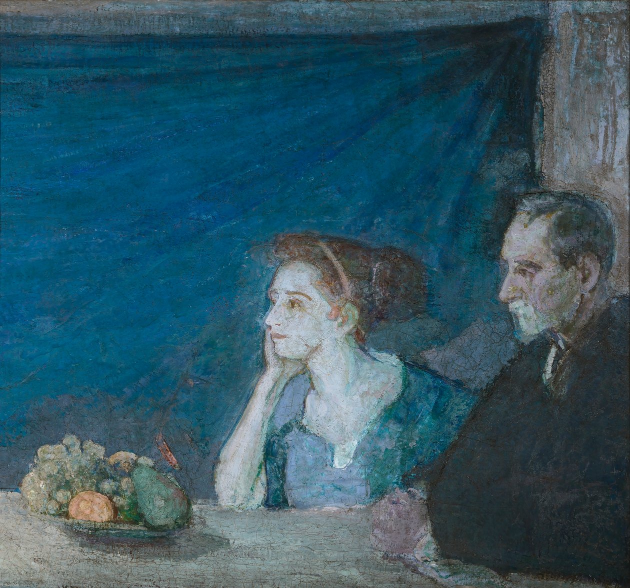 Portret van de heer en mevrouw Atherton Curtis met stilleven door Henry Ossawa Tanner