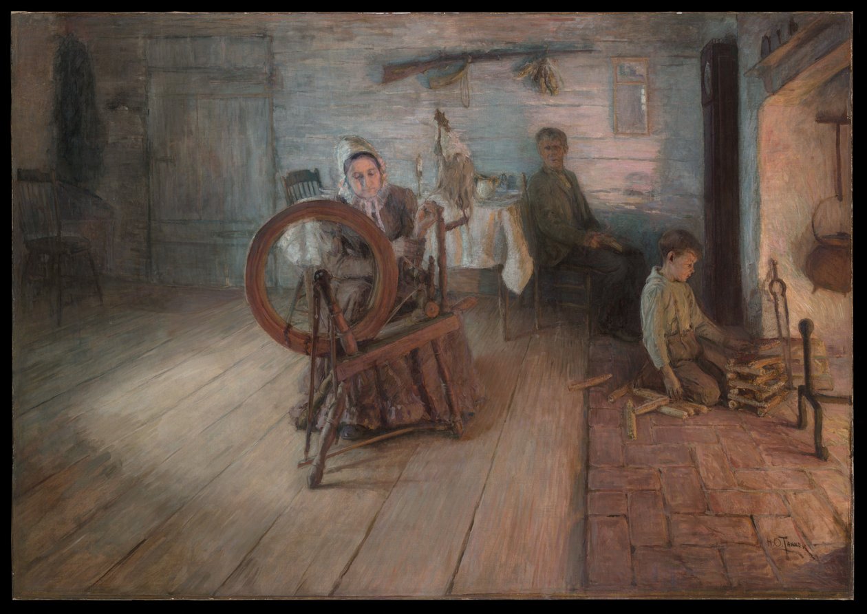Spinning By Firelight – De jeugd van George Washington Gray door Henry Ossawa Tanner