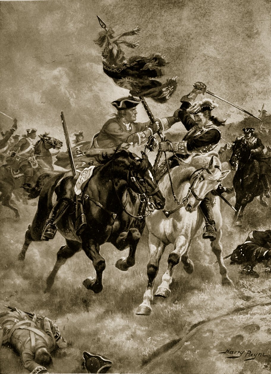 De slag bij Blenheim: De cavalerie in actie, illustratie uit 