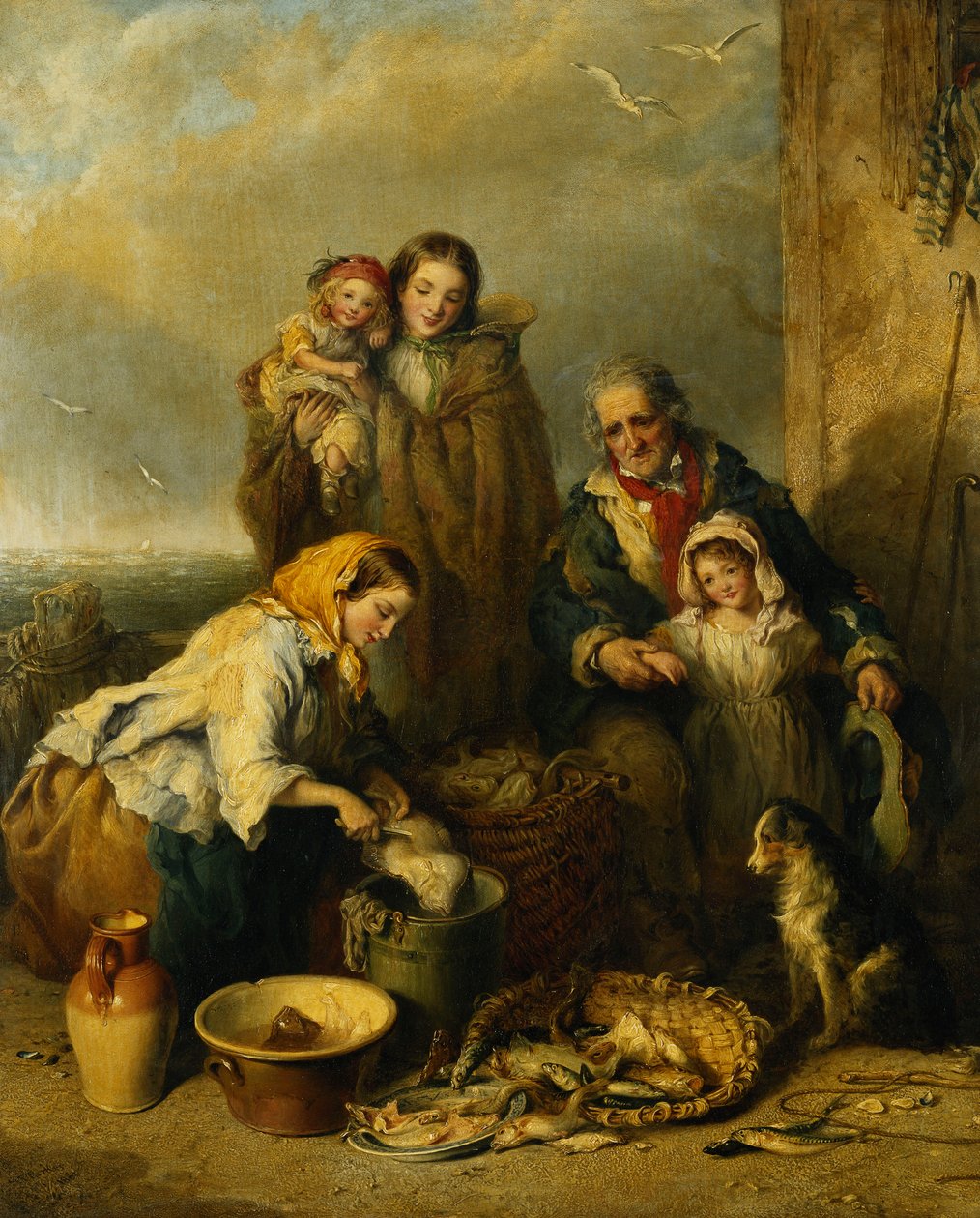 De Familie van de Visser, 1861 door Henry Perlee Parker