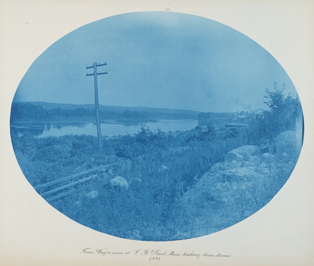 Vanaf Wagon Road in S. St. Paul, Minn. stroomafwaarts kijken door Henry Peter Bosse