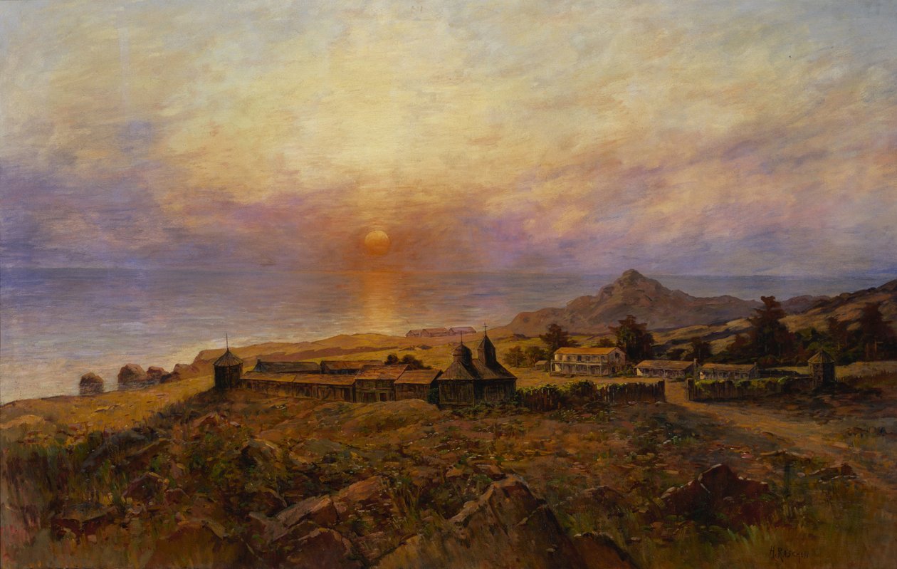 Fort Ross. Russische-Amerikaanse Compagnie nederzetting, ca. 1880 door Henry Raschen