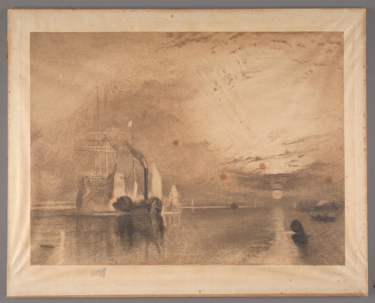 De vechtende Téméraire door Henry Robert Robertson