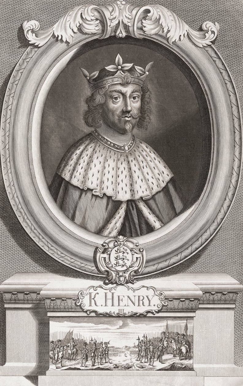 Hendrik III, Koning van Engeland. Portret door Henry Roberts