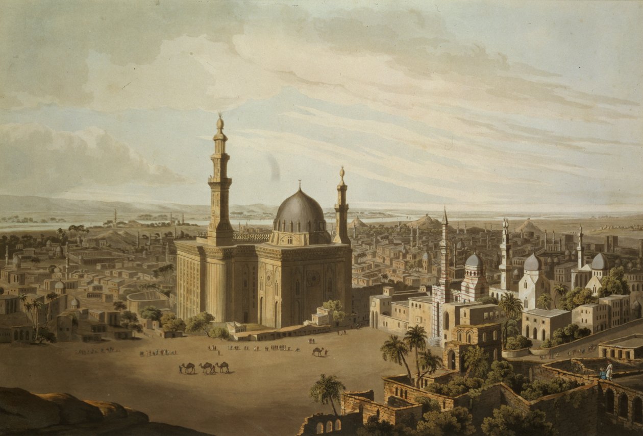 Uitzicht op Groot Caïro, gegraveerd door Daniel Havell, 1809 door Henry Salt