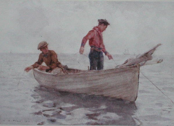 Jongens die Vissen bij Newlyn door Henry Scott Tuke