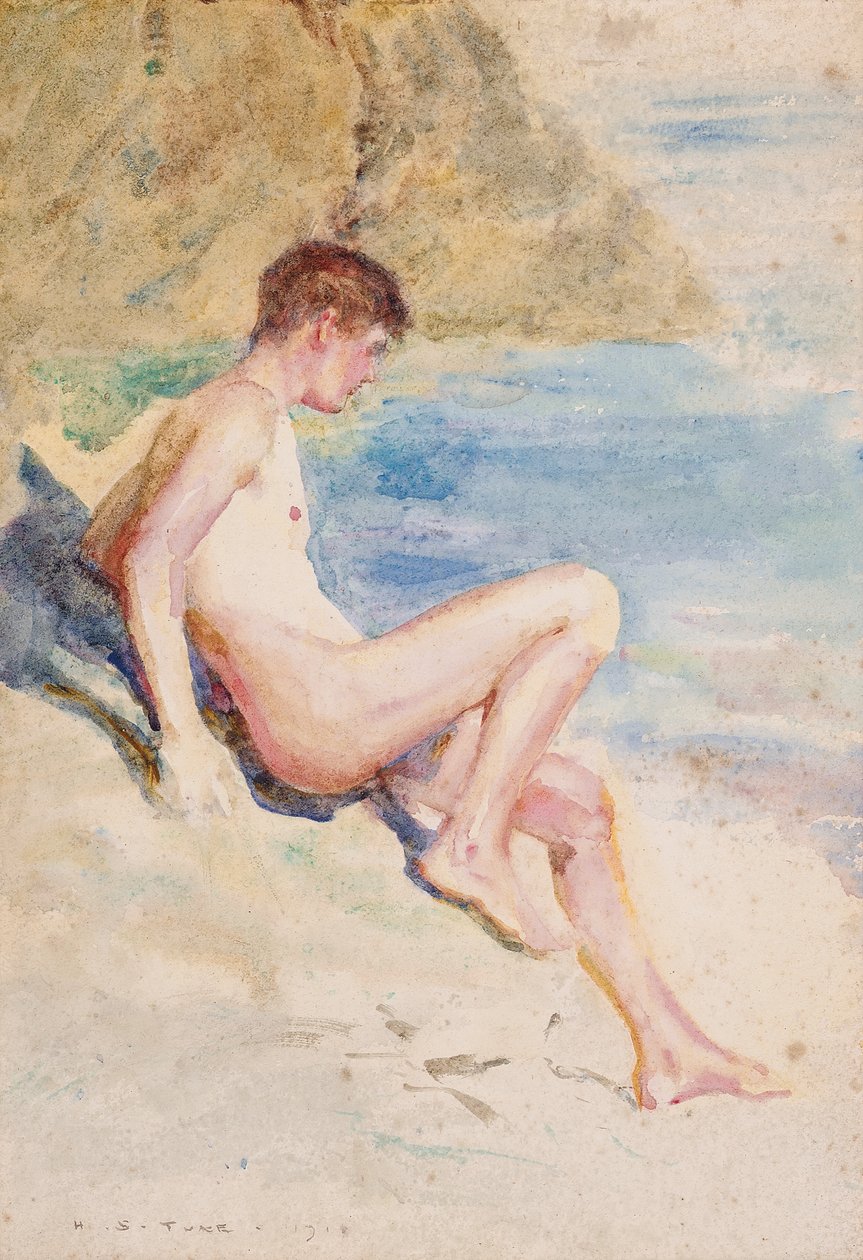 De badende, 1910 door Henry Scott Tuke