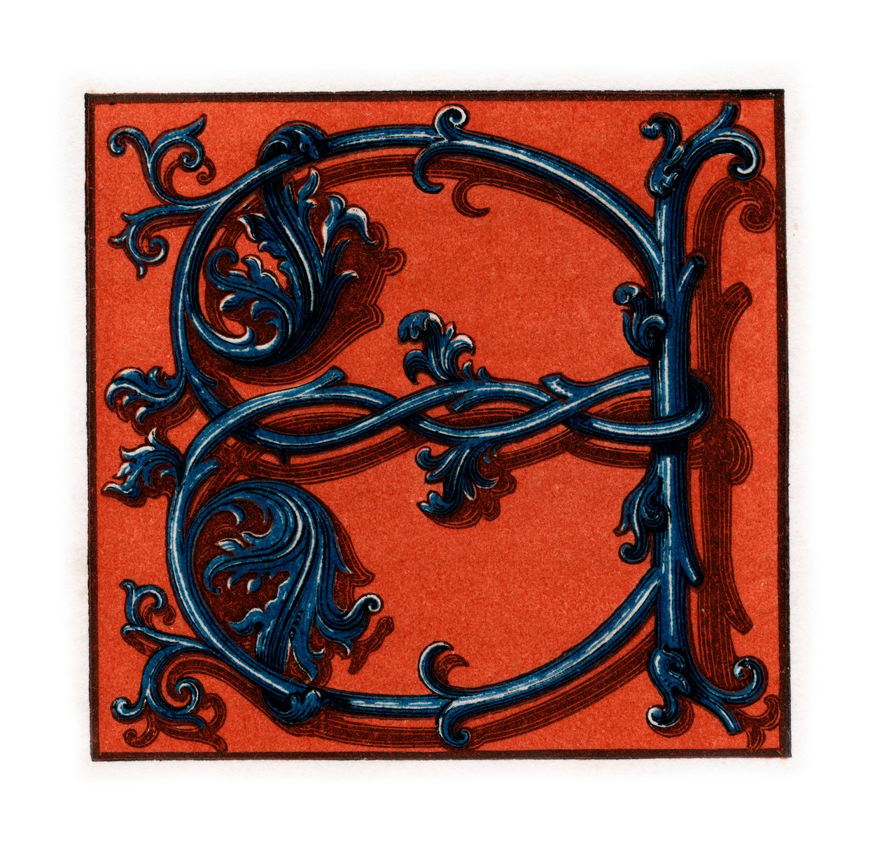Initiaal letter A, laat 15e-begin 16e eeuw, 1843 door Henry Shaw