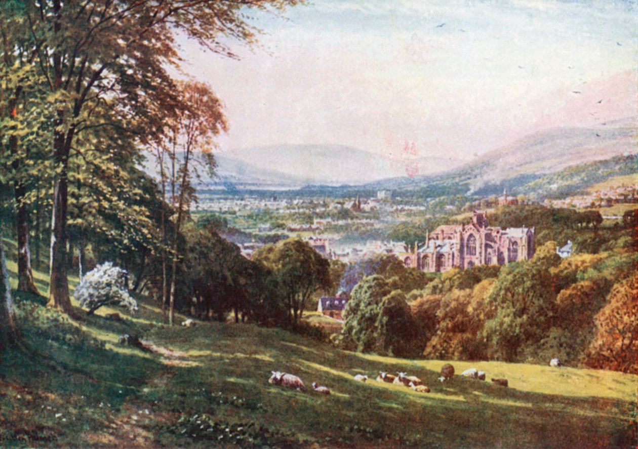 Melrose, Roxburghshire (kleurenlitho) door Henry Sutton Palmer