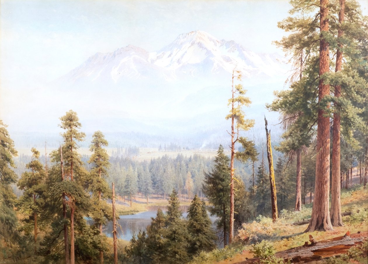 Shasta – Sneeuwwolken, Californië door Henry Sutton Palmer