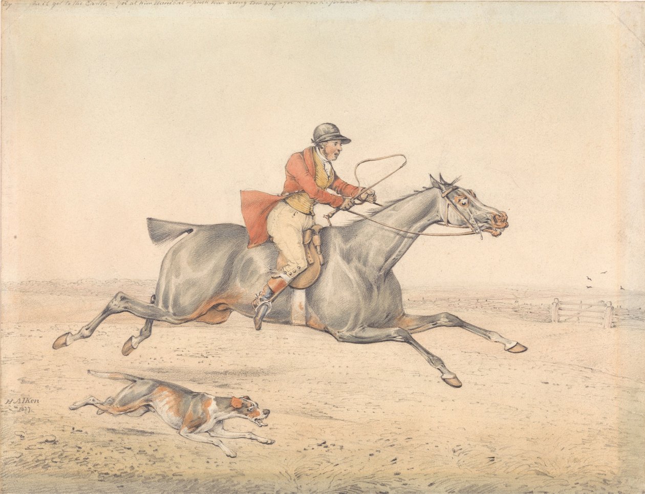“Bij God - hij zal de aarde bereiken...” door Henry Thomas Alken
