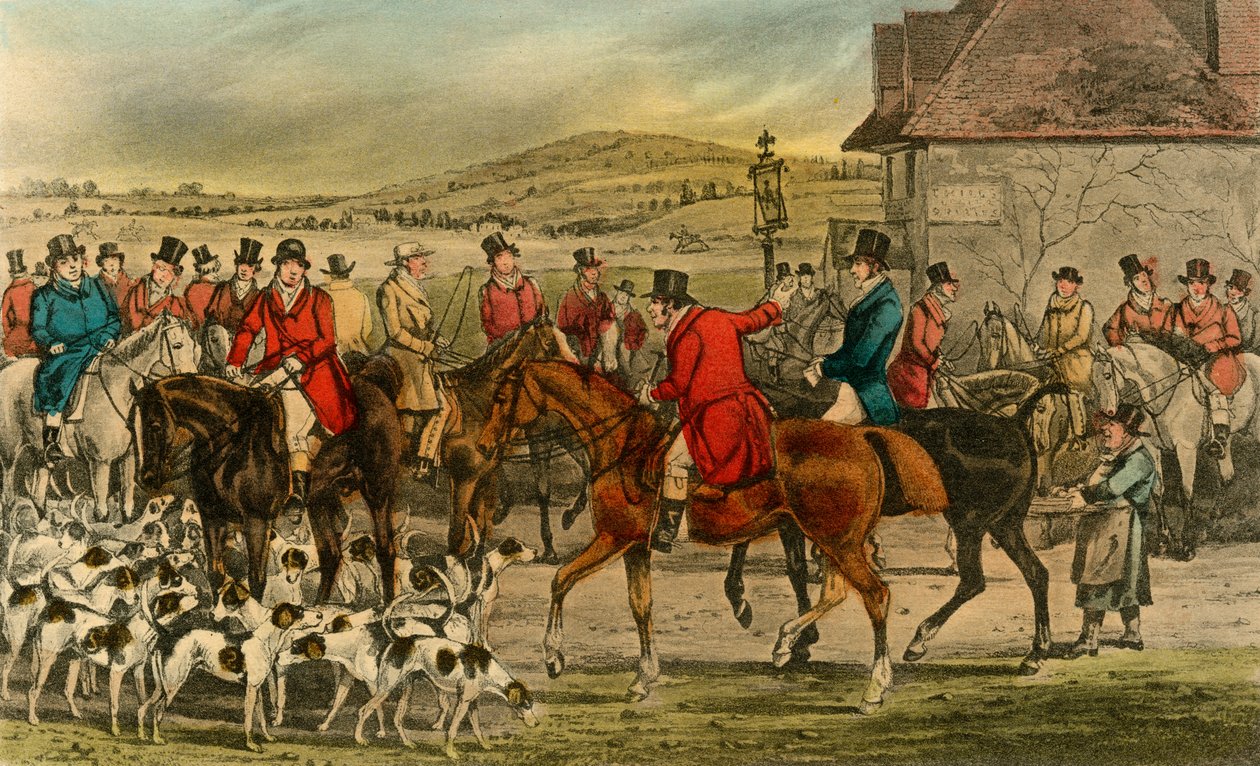 Mr. Jorrocks introduceert de Yorkshireman aan de Surrey, 1838 door Henry Thomas Alken