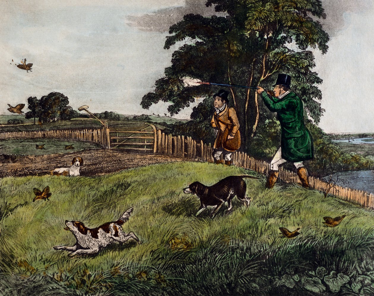 Patrijzenjacht door Henry Thomas Alken