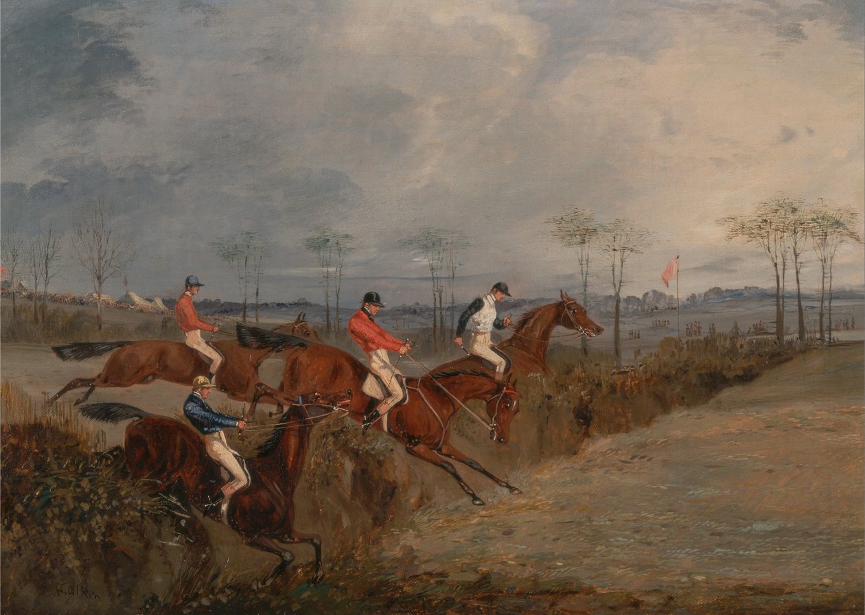 Scènes van een steplechase: Een andere haag door Henry Thomas Alken