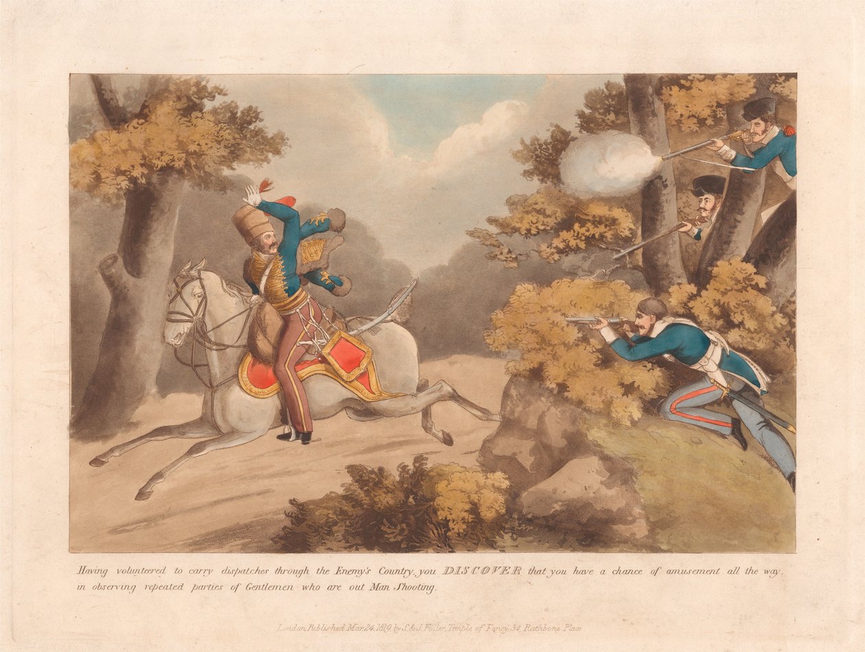 Reeks van zeven: [Militaire ontdekkingen] door Henry Thomas Alken