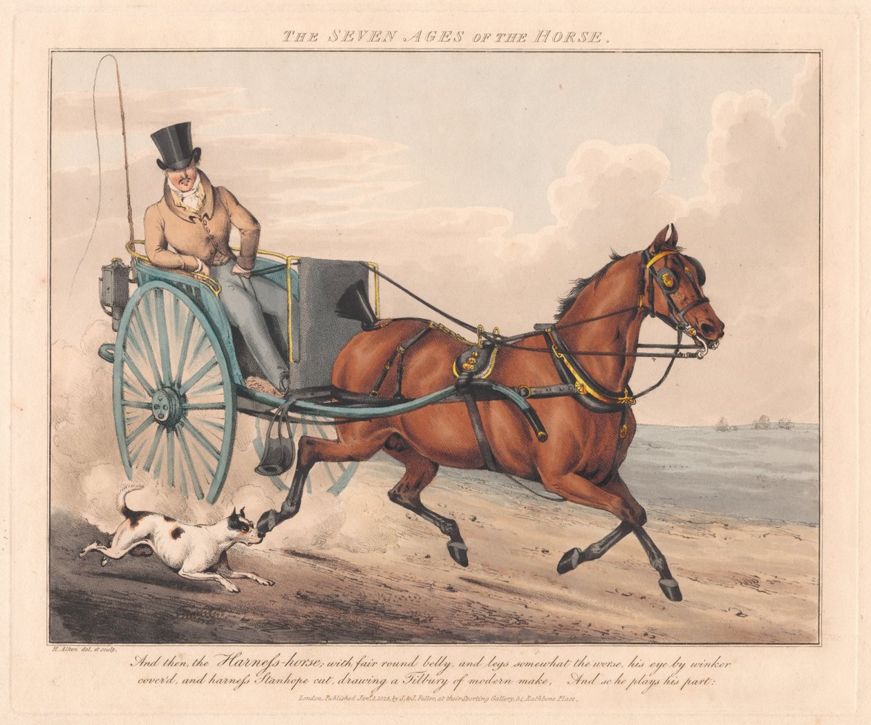Set van zeven: De zeven levensfasen van het paard door Henry Thomas Alken