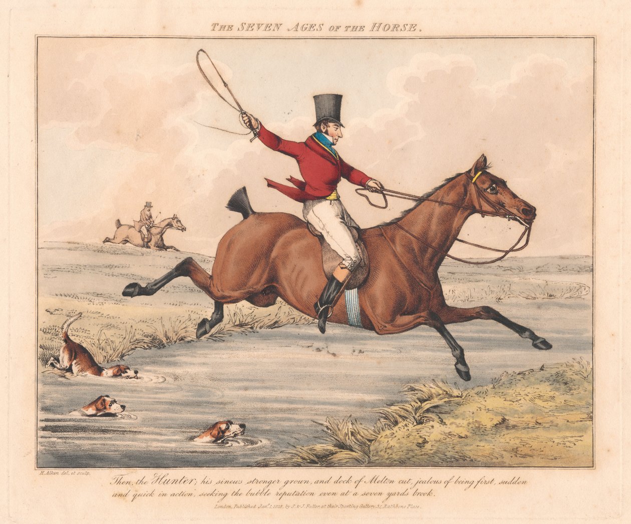 Set van zeven: De zeven levensfasen van het paard door Henry Thomas Alken