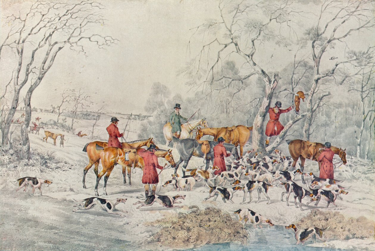 De vos op de boom jagen, ca. 1800, 1922 door Henry Thomas Alken
