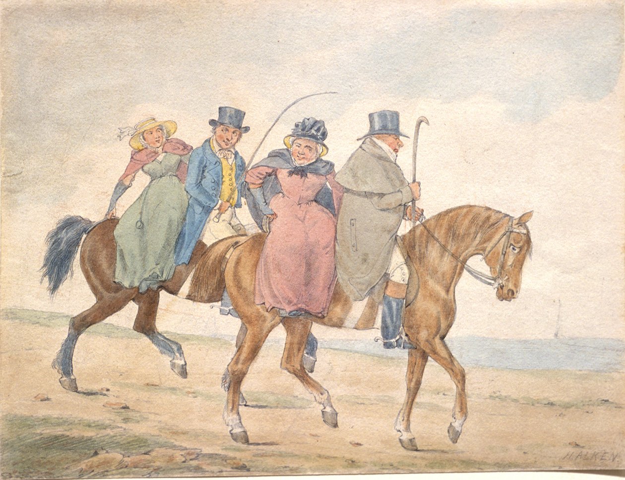 De Engelse yeomanry brengt een bezoek door Henry Thomas Alken