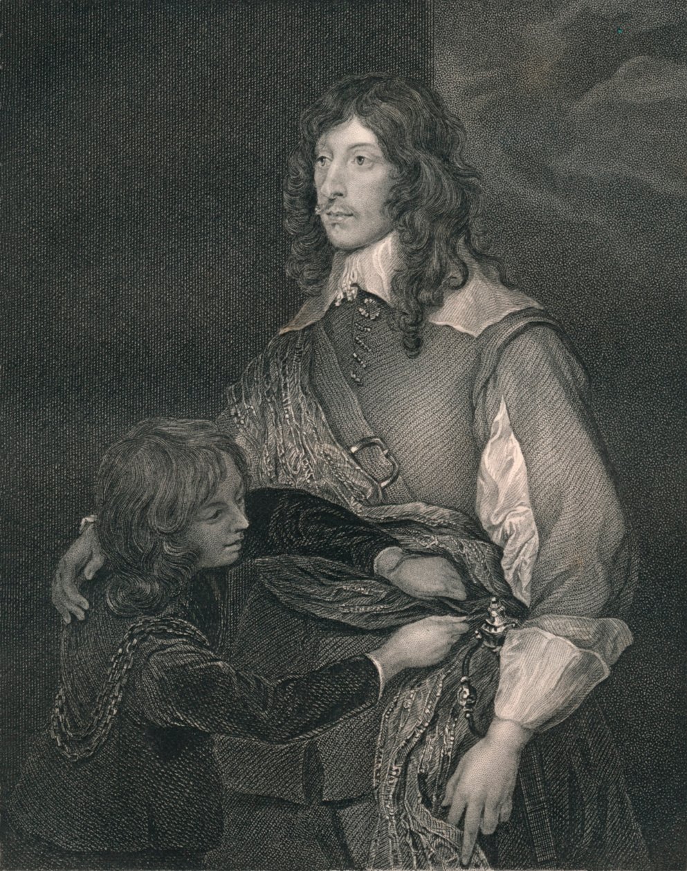 George, Lord Goring, begin-midden 19e eeuw door Henry Thomas Ryall