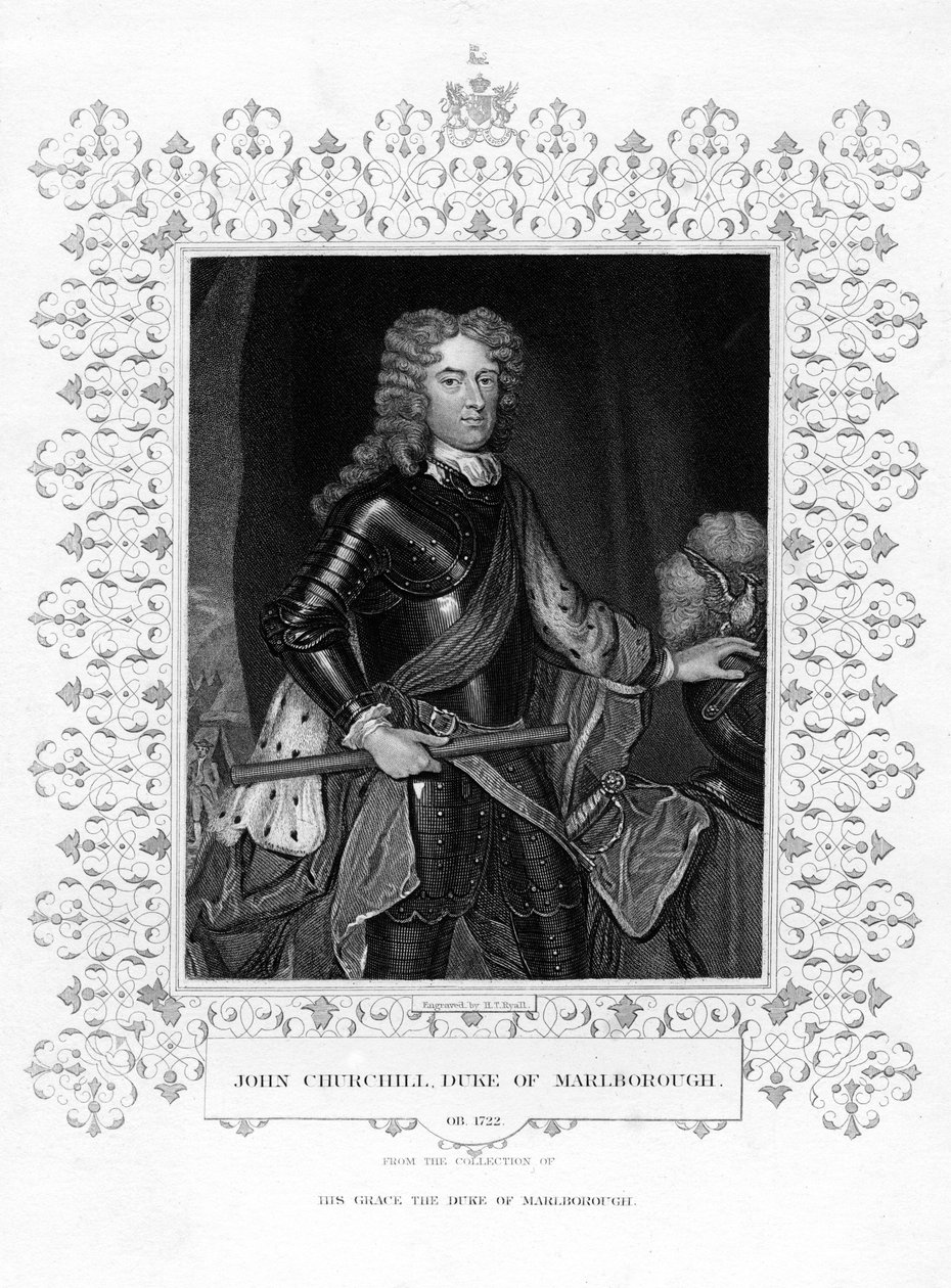 John Churchill, 1e hertog van Marlborough, Engelse militaire officier, 19e eeuw door Henry Thomas Ryall