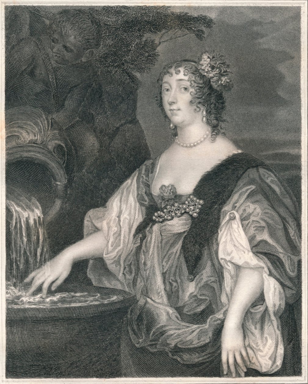Lucy Percy, gravin van Carlisle, ca. 1635-1637, vroeg-midden 19e eeuw door Henry Thomas Ryall