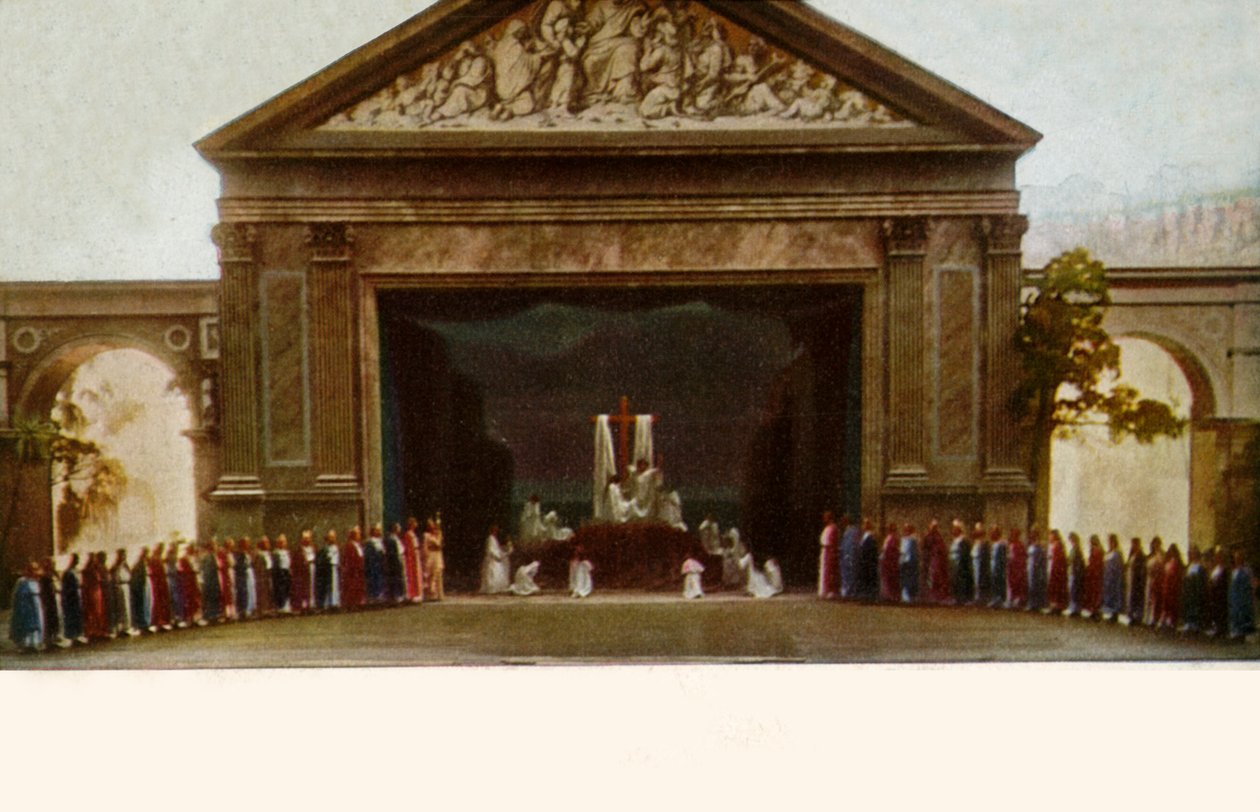 Verering van het Kruis, met koor, 1922 door Henry Traut
